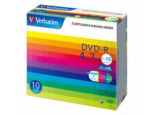 Verbatim �o�[�x�C�^�� �f�[�^�pDVD-R 4.7GB�i1-16�{���Ή��j 5mm�P�[�X���� 10���p�b�N DHR47JP10V1