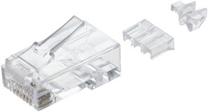 ELECOM �G���R�� RJ45�R�l�N�^/���[�h�o�[�t��/10���� LD-6RJ45T10/L