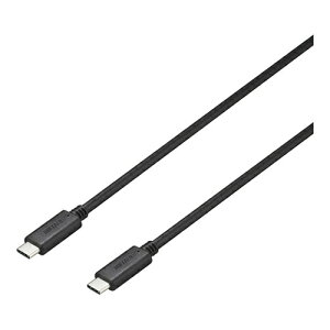BUFFALO �o�b�t�@���[ USB3.2Gen2 C-C PD5A�Ή��P�[�u�� 1.0m �u���b�N BU3CC5P10BK