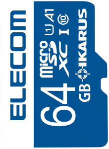 ELECOM GR MicroSDXCJ[h/IKARUSt/UHS-I U1 64GB MF-MS064GU11IKA