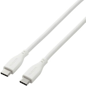 ELECOM �G���R�� USB Type-C to USB Type-C�P�[�u��/USB Power Delivery�Ή�/�Ȃ߂炩/2.0m/�z���C�g MPA-CCSS20WH