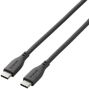 ELECOM GR USB Type-C to USB Type-CP[u/USB Power DeliveryΉ/Ȃ߂炩/2.0m/O[ MPA-CCSS20GY