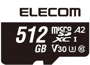 ELECOM GR MicroSDXCJ[h/f[^T[rXt/rfIXs[hNXΉ/UHS-I U3 V30/512GB MF-MS512GU13A2R