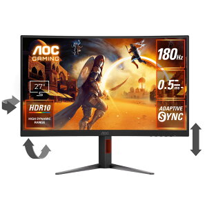 AOC ����VA�p�l���̗p �t��HD�Ή�27�^���C�h�t���f�B�X�v���C �Q�[�~���O �Ȗ� 180Hz C27G4H/11 �P�i�w���̂݉i���ꏤ�i�ł���Ε����w���j �N���W�b�g�J�[�h���� ����������ς̂�