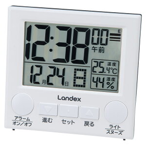 大きい画面の電波置時計 ラクミエル YT5308WH