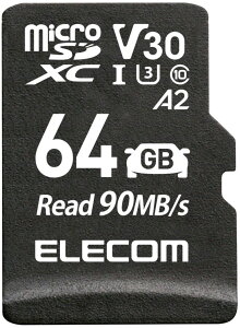 ELECOM GR microSDXCJ[h/ԍڗp/ϋv/UHS-I/64GB MF-DRMR064GU13