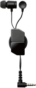 ELECOM エレコム ステレオイヤホン/カナル型/φ3.5mm/マイク付/Fast Music/9.2mmドライバー/巻取/ブラック EHP-FR10CMBK