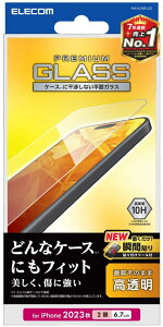 ELECOM �G���R�� iPhone 15 Plus �K���X�t�B���� ������ PM-A23BFLGG