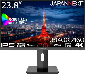 JAPANNEXT WplNXg IPSpl̗p 4KΉ23.8^tfBXvC 2Nۏ JN-IPS2380UHDR-C65W-HSP Piŵ݉iꏤiłΕwj NWbgJ[h ς̂