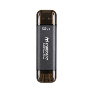 Transecend gZh |[^uSSD ESD310C USB 10Gbps Type C/A Black 128GB TS128GESD310C