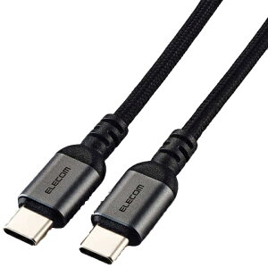 ELECOM �G���R�� USB Type-C to USB Type-C�P�[�u��/USB PD�Ή�/100W�Ή�/���b�V��/1.0m/�u���b�N MPA-CC5PAN10BK