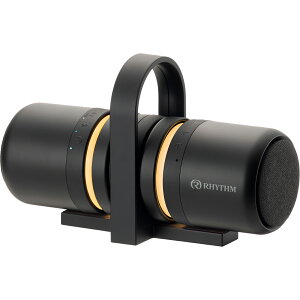 RHYTHM リズム 9YYA30RH02「MAGSPEAKER DUO」マグネット付 防水ポータブルステレオスピーカー Bluetooth対応 ブラック