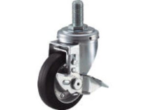 HAMMER ハンマーキャスター S型ねじ式自在 SP付 ゴム車100mm M20XP2.5 413SA-R100-BAR01