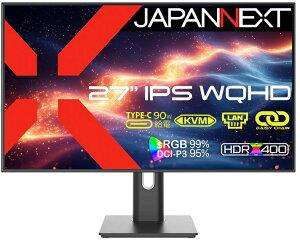 JAPANNEXT WplNXg WQHDΉ27^tfBXvC(IPS/LAN/Type-C 90Wd/2Nۏ) JN-IPS27Q4FL-HSPC9-DL Piŵ݉iꏤiłΕwj NWbgJ[h ς̂