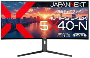 JAPANNEXT WplNXg 5K2KΉ 40^EgChȖʃfBXvC(IPS/Type-C65Wd/Xs[J[//2Nۏ) JN-5X40-N Piŵ݉iꏤiłΕwj n N