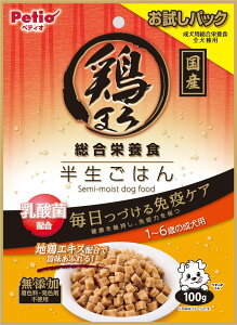 株式会社 ペティオ 鶏まろ 総合栄養食 半生ごはん 1〜6歳の成犬用 100g