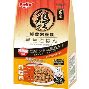 株式会社 ペティオ 鶏まろ 総合栄養食 半生ごはん 1〜6歳の成犬用 600g