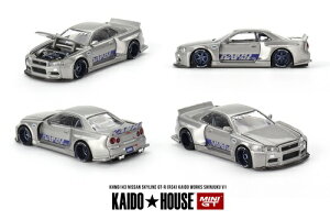 SUNRICH JAPAN Tb`Wp MINI GT 1/64 Nissan XJCC GT-R R34 Kaido Works SHINJUKU V1(Enh)KHMG143
