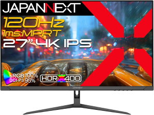 JAPANNEXT WplNXg 4KΉ27^Q[~Oj^[(IPS/120Hz/DPx2/HDMIx2/Xs[J[//2Nۏ) JN-IPS27G120U Piŵ݉iꏤiłΕwj NWbgJ[h 
