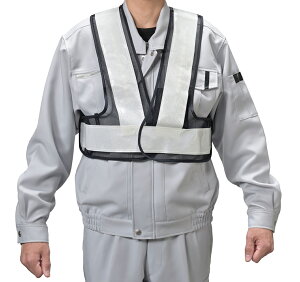 TAKAGI 高儀 防滴LED反射安全ベスト ショート 紺×シルバー