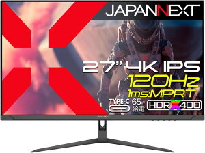 JAPANNEXT WplNXg 4KΉ27^Q[~Oj^[(IPS/120Hz/Type-C65Wd/Xs[J[/2Nۏ) JN-IPS27G120U-C6 Piŵ݉iꏤiłΕwj NWbgJ[h 