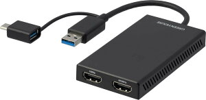 GREEN HOUSE O[nEX USB Type-A/C to HDMI }`j^[pϊA_v^ GH-TCHDD-BK