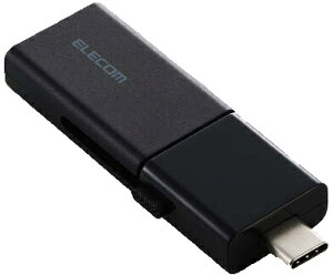 ELECOM GR USB[/USB 5GbpsΉ/XCh/Type-C&Type-AΉ/128GB/ubN MF-WSAU3128GBK