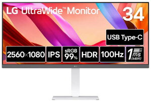 LG Electronics Japan 34^EgChtfBXvC(2560x1080/IPS/A`OA/Type-C/Xs[J[/3Nۏ) 34U530A-W