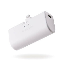 ELECOM エレコム DE-C58L-5000WH モバイルバッテリー/リチウムイオン電池/直挿し/180度スイングコネクタ/12W/5000mAh/USB-C/