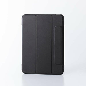 ELECOM �G���R�� TB-A25MWVFCBK iPadAir 11�C���`(M3/M2)/�t���b�v�P�[�X/���^�y��/�w�ʃN���A/�t���[���J���[/�u���b�N