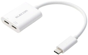 ELECOM GR Type-CfϊA_v^/Type-C - Type-C×2/4K60Hz/10Gpbs/zCg MPA-C2CPD100WH