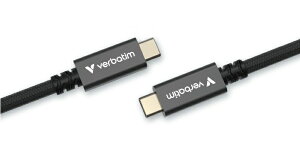 Verbatim/o[xC^ x Type-CtoCP[u USB 3.2 Gen2x2 20Gbps fo͑Ή PD100W 100cm ubN CB100KCCZV2