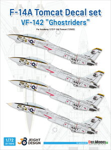 DEF.MODEL 1/72 p AJCR͏퓬@F-14AfJ[Zbg VF-142S[XgC_[Y(AJf~[p)