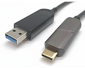 スペクトル USB3.2 Gen2対応USB Type-C - Type-A光ハイブリッド延長ケーブル 30m SSG07-30