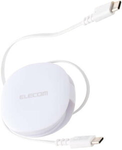 ELECOM GR USB Type-C to USB Type-CP[u//USB PDΉ/ő60W/0.9m/zCg MPA-CCRLC09WH