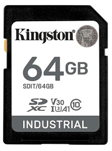 Kingston LOXg 64GB SDXC Industrial -40 to 85 C10 UHS-I U3 V30 A1 pSLC SDIT/64GB