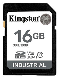 Kingston LOXg 16GB SDHC Industrial -40 to 85 C10 UHS-I U3 V30 A1 pSLC SDIT/16GB