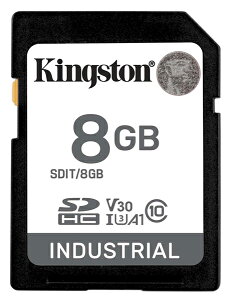 Kingston LOXg 8GB SDHC Industrial -40 to 85 C10 UHS-I U3 V30 A1 pSLC SDIT/8GB