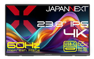 JAPANNEXT WplNXg 4KΉ 23.8^tfBXvC/HDMI×1AUSB-C×2/ubN/Xs[J[L/2Nۏ JN-MD-IPS238U-C6