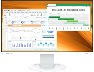 EIZO �t��HD�Ή� 23.8�^�t���f�B�X�v���C /HDMI�ADisplayPort/�z���C�g/�X�s�[�J�[ EV2400R-WT