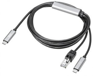 TTvC USB-C LANϊP[u PD100W Gigabit 1Gbps 2m }[d hCosv KB-SL6CLANPD2BK