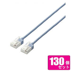 ELECOM �G���R�� ��������130�Z�b�g LAN�P�[�u��/CAT6A/�X�[�p�[�X����/�ܐ܂�h�~/3.0m/�u���[ LD-GPASST/BU30