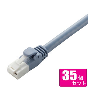 ELECOM �G���R�� ��������35�Z�b�g LAN�P�[�u��/CAT6A����/�ܐ܂�h�~/7m/�u���[ LD-GPAT/BU70