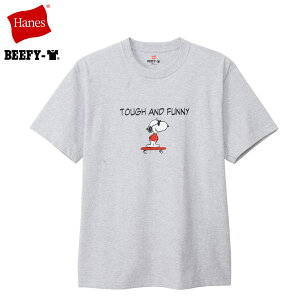 Hanes �w�C���Y �y�����Y�zPEANUTS X BEEFY-T ����T�V���c �y�w�U�[�O���[�z HM1-D002 �s�[�i�b�c X �r�[�t�B�[T