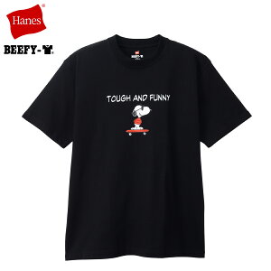 Hanes �w�C���Y �y�����Y�zPEANUTS X BEEFY-T ����T�V���c �y�u���b�N�z HM1-D002 �s�[�i�b�c X �r�[�t�B�[T