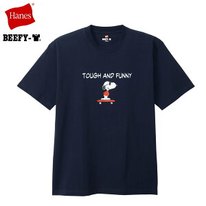 Hanes �w�C���Y �y�����Y�zPEANUTS X BEEFY-T ����T�V���c �y�l�C�r�[�z HM1-D002 �s�[�i�b�c X �r�[�t�B�[T