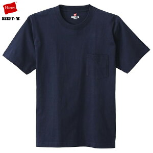 Hanes �w�C���Y �y�����Y�z�r�[�t�B�[ �V���[�g�X���[�u �|�P�b�gT�V���c �y�l�C�r�[�z H5190 BEEFY-T ����T�V���c