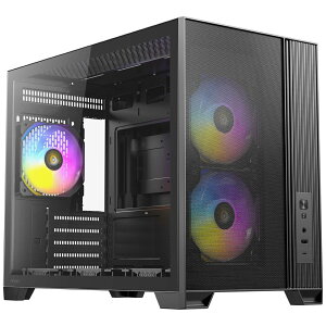 Antec �A���e�b�N ���b�V���p�l�����g�p�����R���p�N�g�ȃ~�j�^���[PC�P�[�X �u���b�N FLUX M