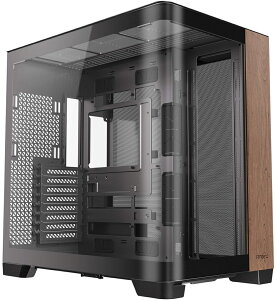 Antec �A���e�b�N ��̌^�����K���X�p�l������ �u���b�N C8 Curve Wood