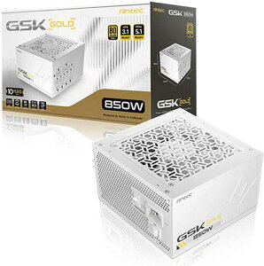 Antec �A���e�b�N 80PLUS GOLD �F�؎擾 ���������ϋv�d�����j�b�g 850W GSK850 V2 White ATX3.1